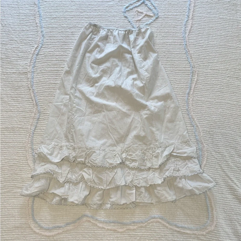 White Ruffled Skirt - Picture 1 of 3